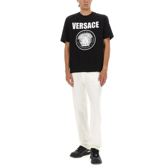 Versace Men T-Shirt With Logo - Picture 2 of 4